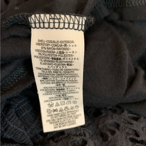 FREE People To the Point Fit and Flare Cut Out Crochet Dress Black Size XS - Picture 8 of 8